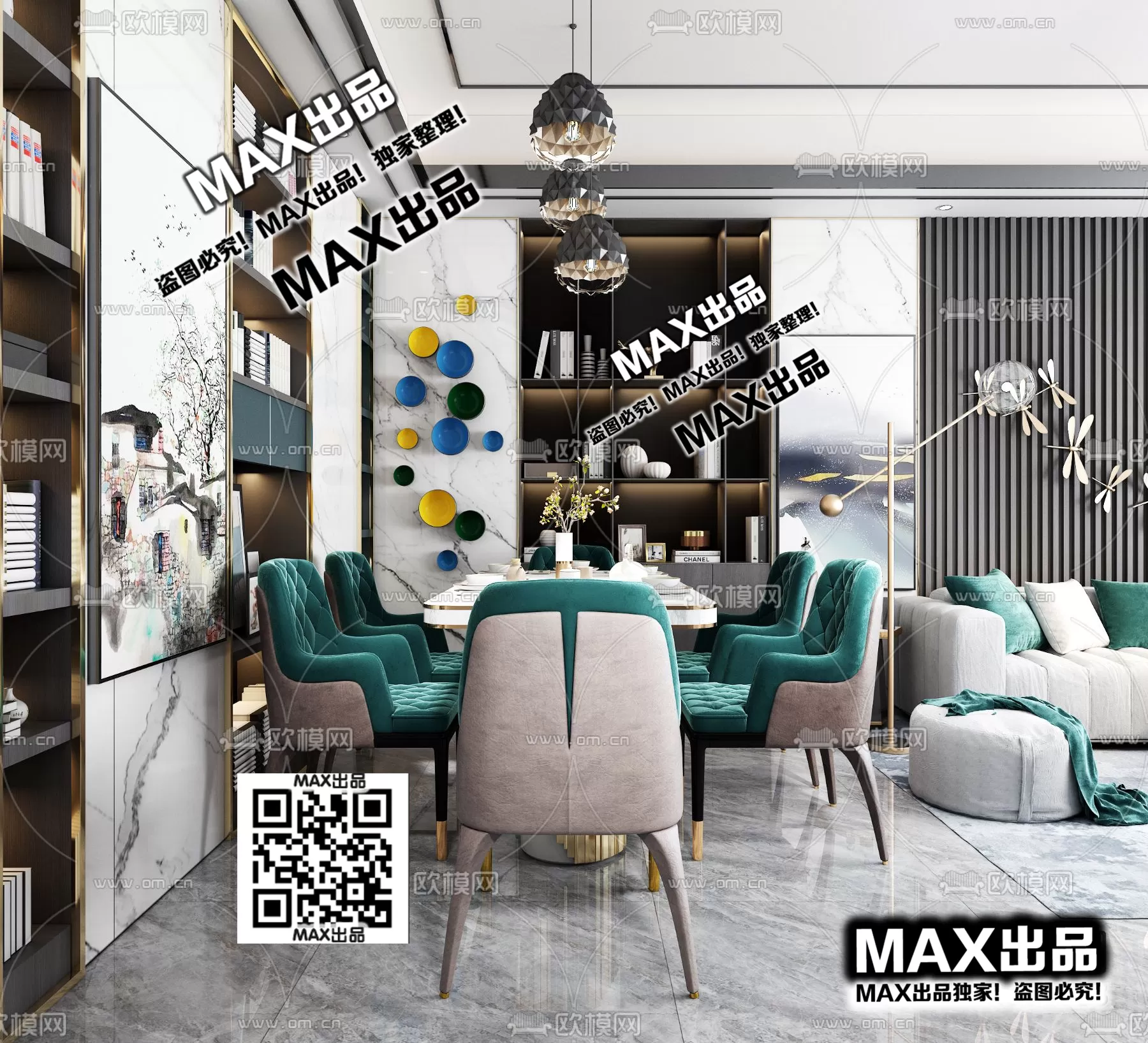 3DS MAX SCENES – LIVING ROOM – 126