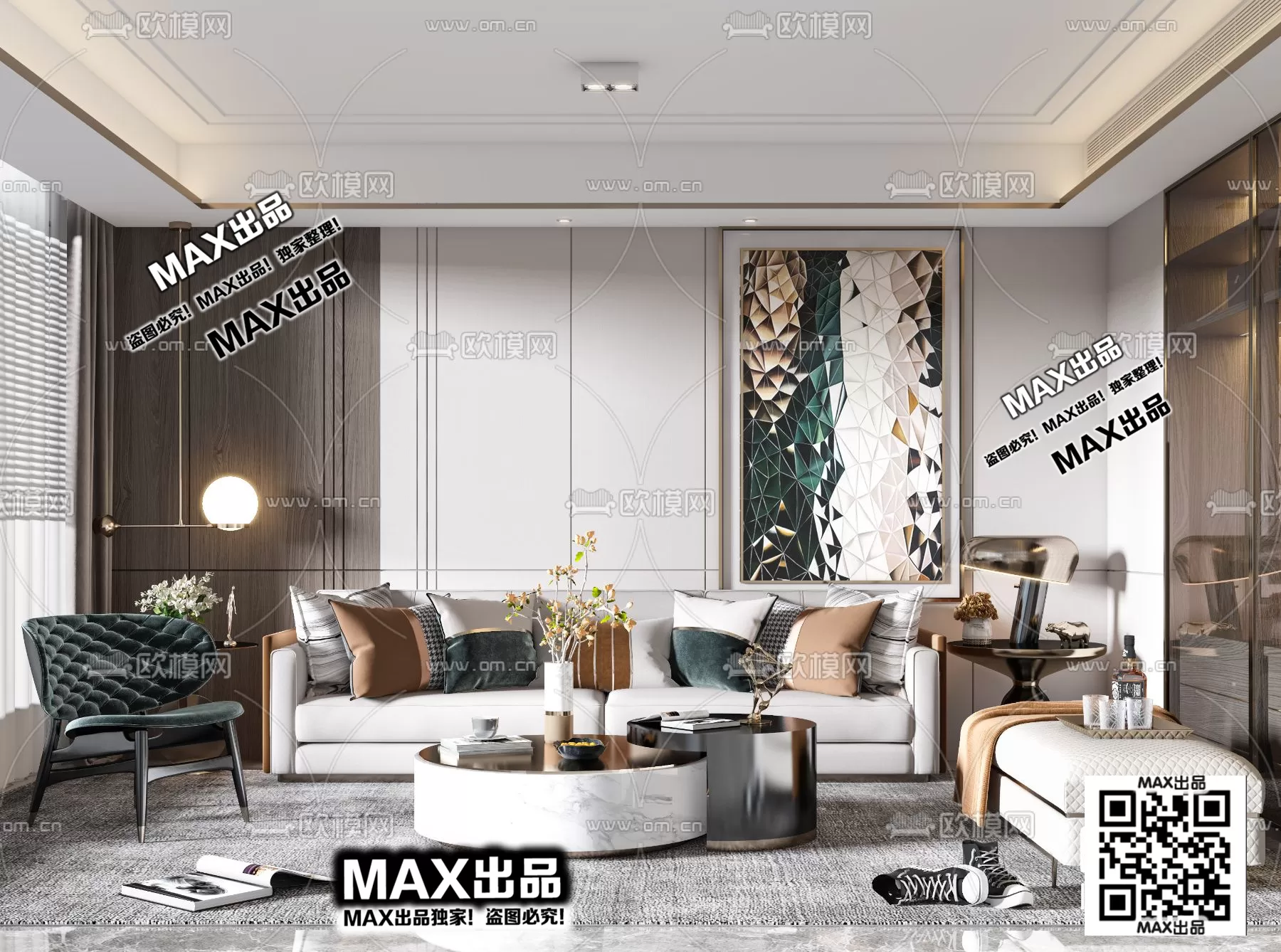 3DS MAX SCENES – LIVING ROOM – 127