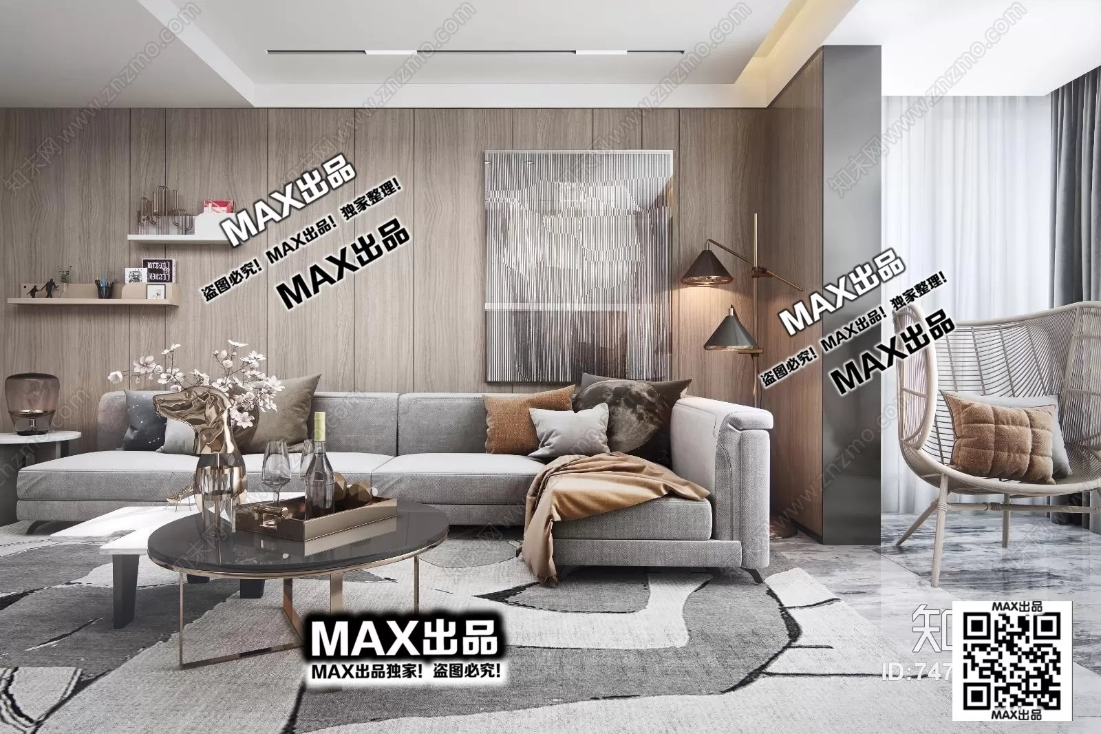 3DS MAX SCENES – LIVING ROOM – 129