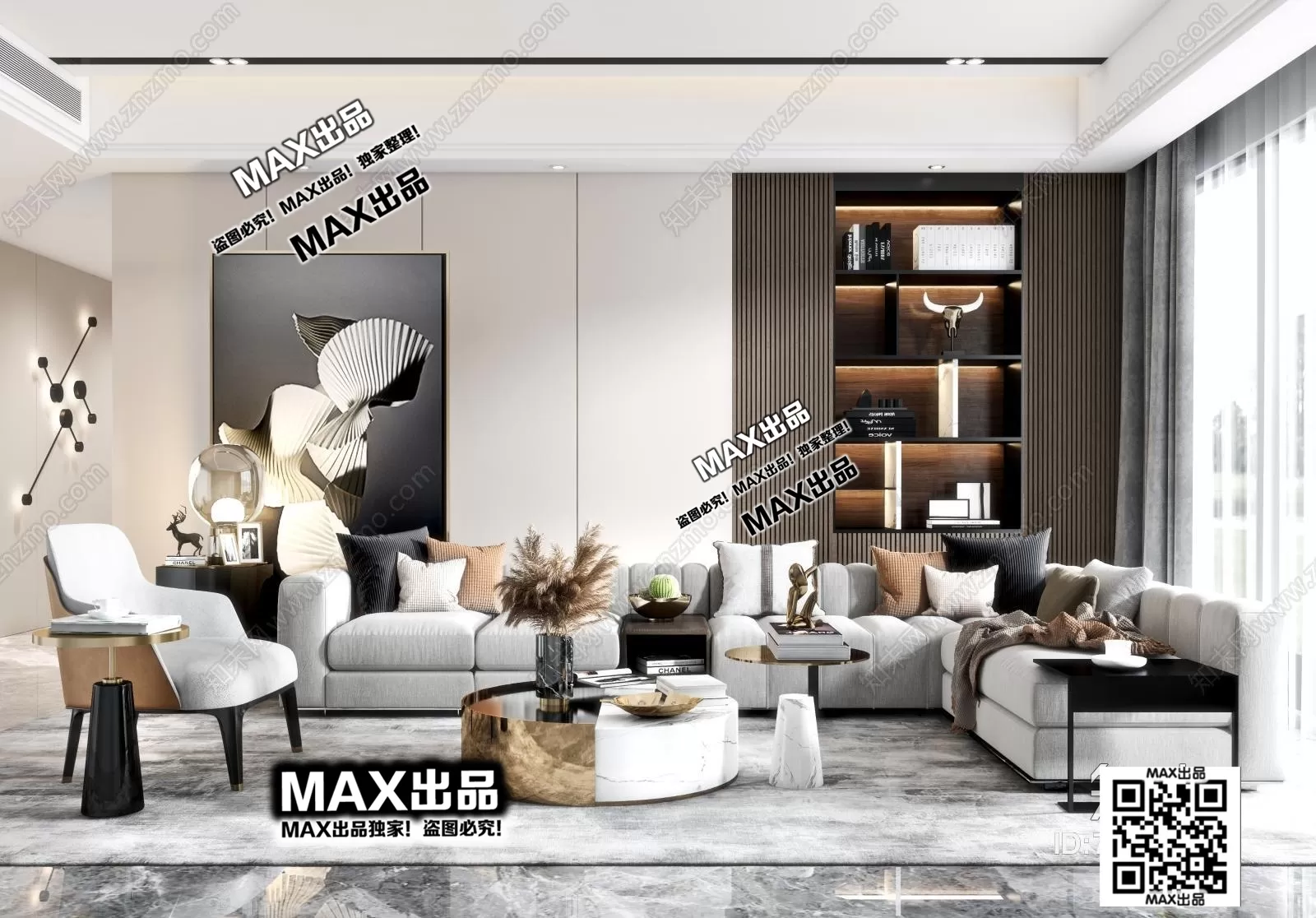 3DS MAX SCENES – LIVING ROOM – 134