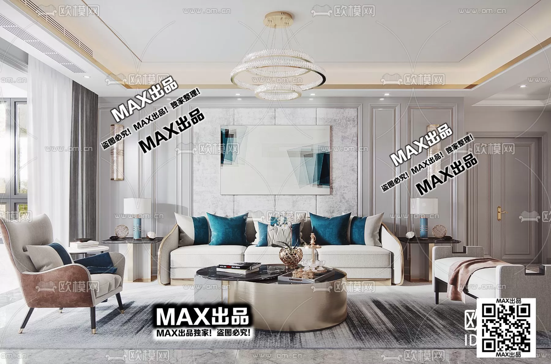 3DS MAX SCENES – LIVING ROOM – 138
