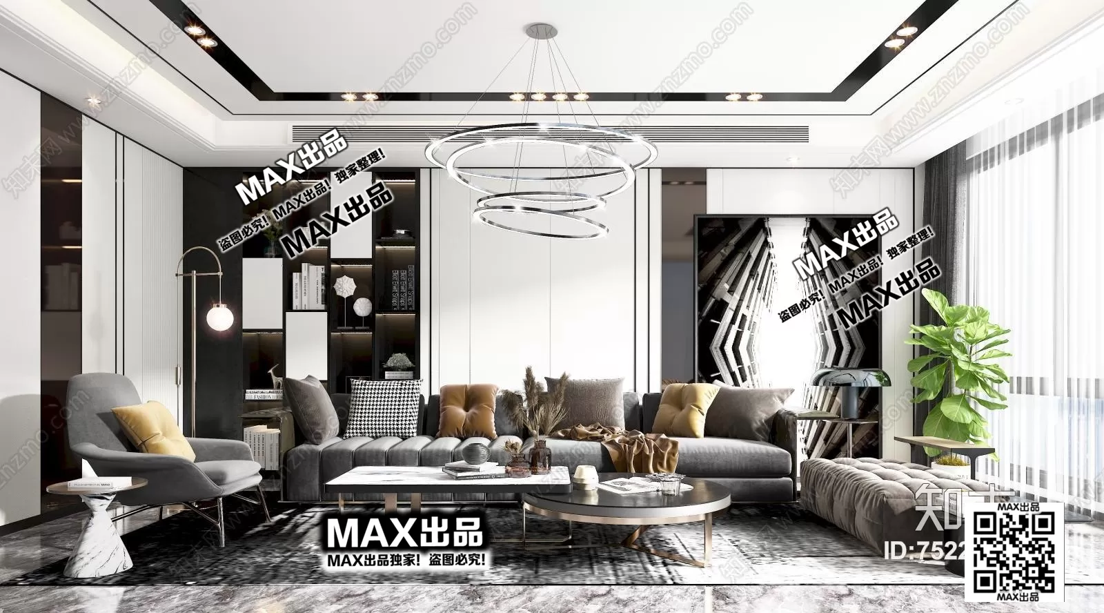 3DS MAX SCENES – LIVING ROOM – 140