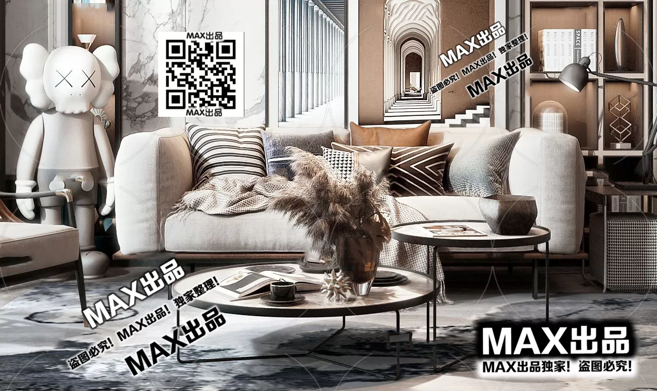 3DS MAX SCENES – LIVING ROOM – 170