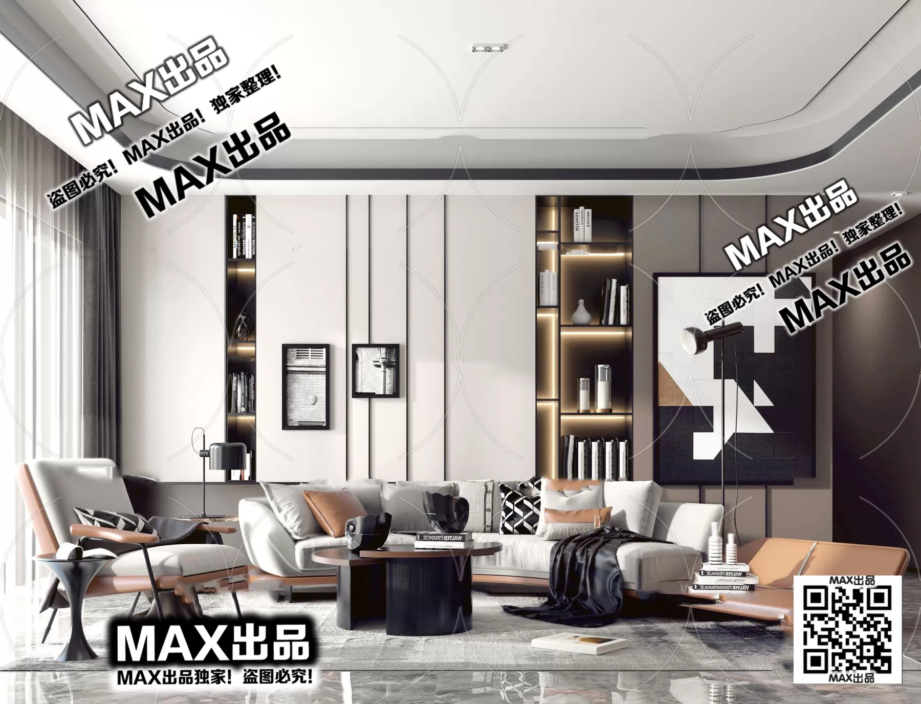 3DS MAX SCENES – LIVING ROOM – 181