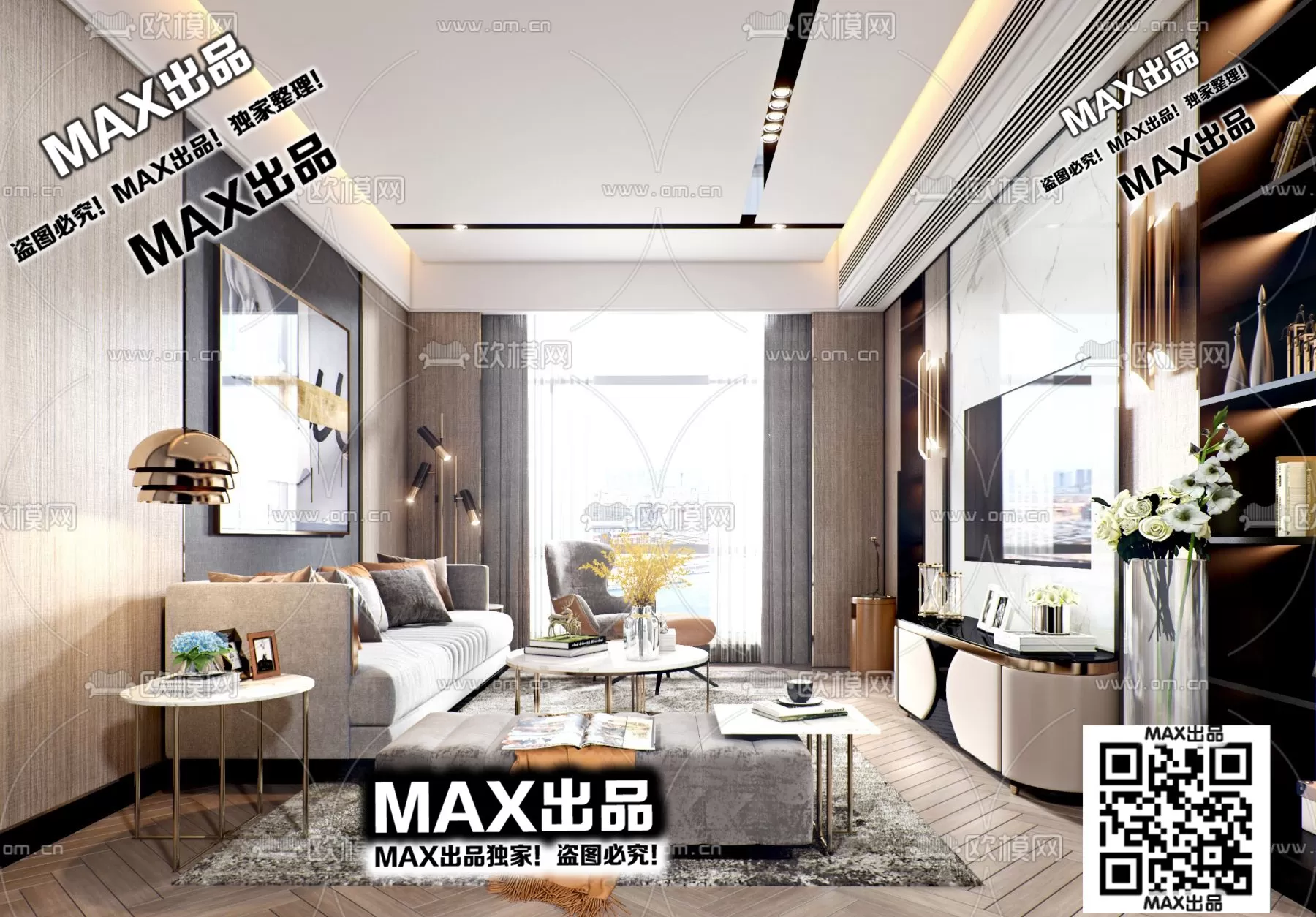 3DS MAX SCENES – LIVING ROOM – 223