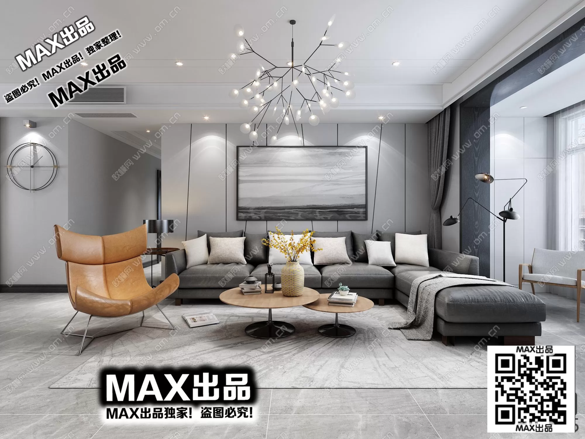 3DS MAX SCENES – LIVING ROOM – 232