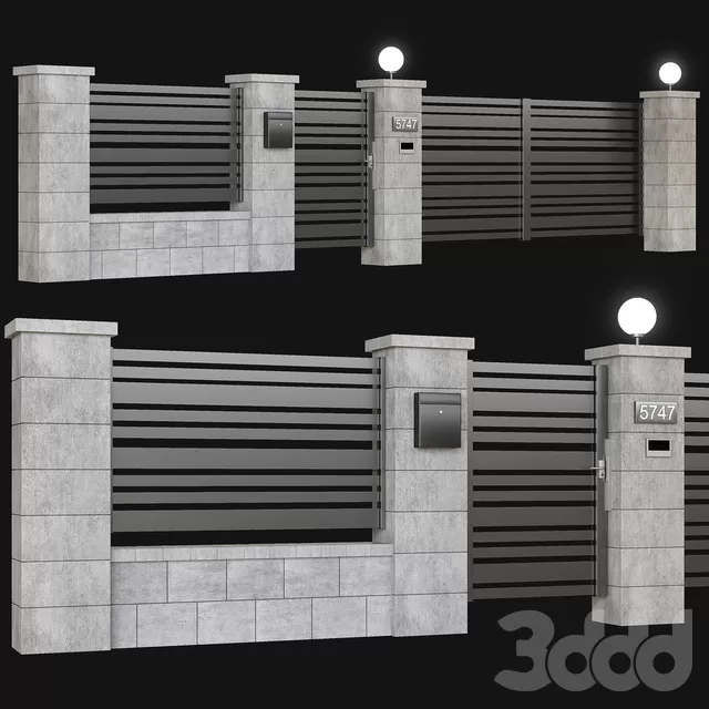 ARCHITECTURE – FENCE – 3D MODELS – FREE DOWNLOAD – 1377