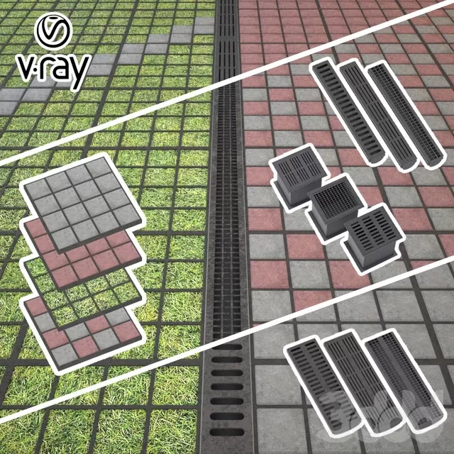 ARCHITECTURE – PAVING – 3D MODELS – FREE DOWNLOAD – 1557