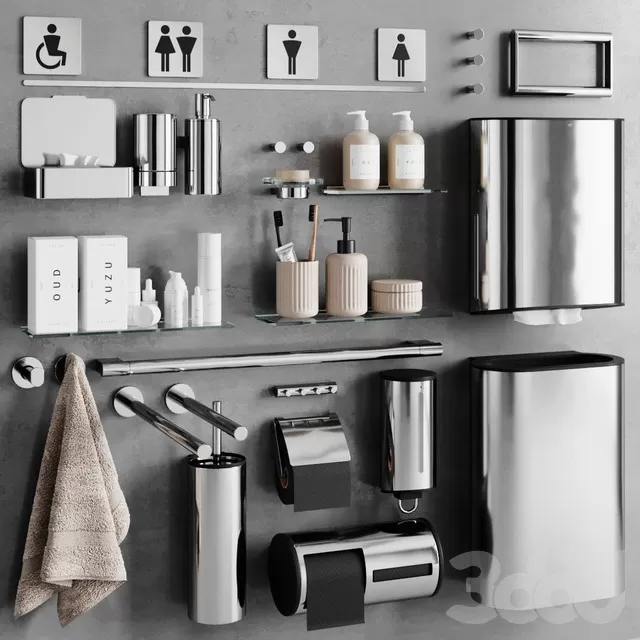 BATHROOM – ACCESSORIES – 3D MODELS – FREE DOWNLOAD – 1825