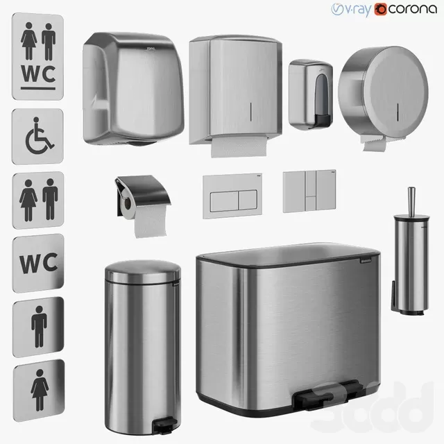 BATHROOM – ACCESSORIES – 3D MODELS – FREE DOWNLOAD – 1855
