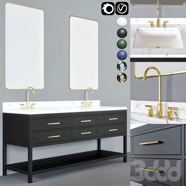 BATHROOM – BATHROOM FURNITURE – 3D MODELS – FREE DOWNLOAD – 2119