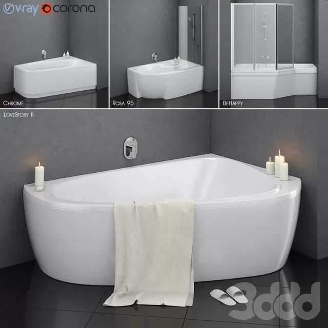 BATHROOM – BATHTUB – 3D MODELS – FREE DOWNLOAD – 2218