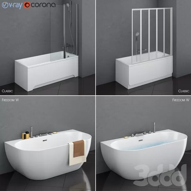 BATHROOM – BATHTUB – 3D MODELS – FREE DOWNLOAD – 2227