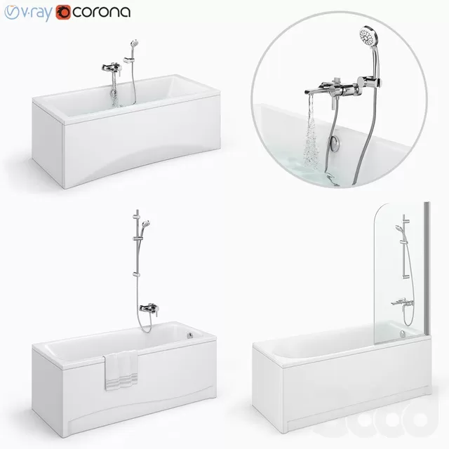 BATHROOM – BATHTUB – 3D MODELS – FREE DOWNLOAD – 2240