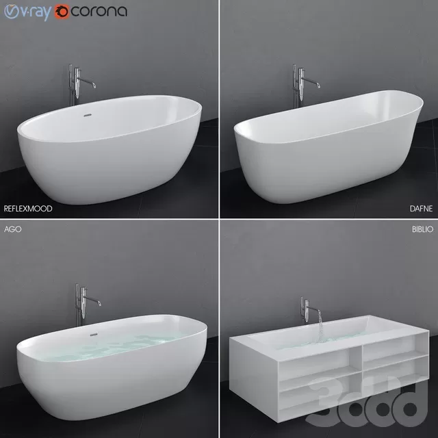 BATHROOM – BATHTUB – 3D MODELS – FREE DOWNLOAD – 2260
