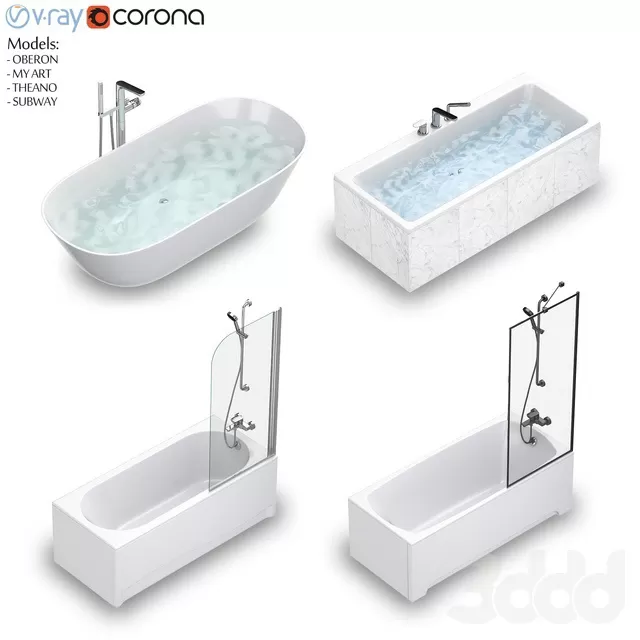 BATHROOM – BATHTUB – 3D MODELS – FREE DOWNLOAD – 2264