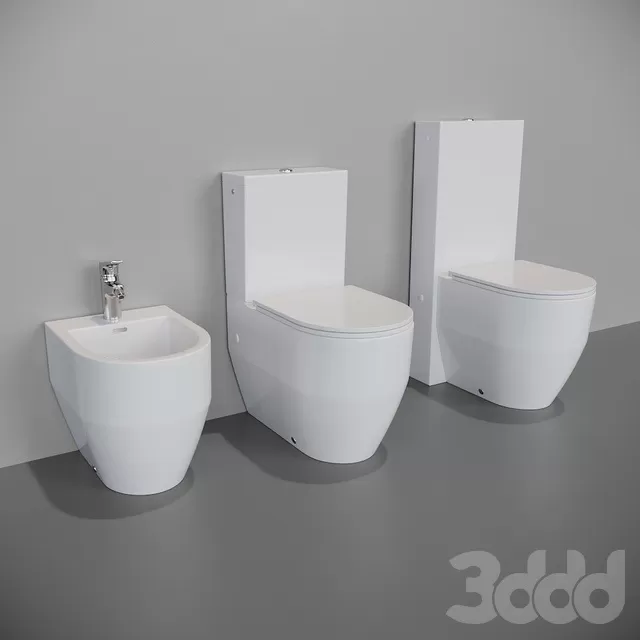 BATHROOM – TOILET & BIDET – 3D MODELS – FREE DOWNLOAD – 2551