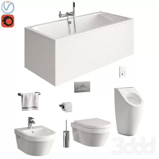BATHROOM – TOILET & BIDET – 3D MODELS – FREE DOWNLOAD – 2560