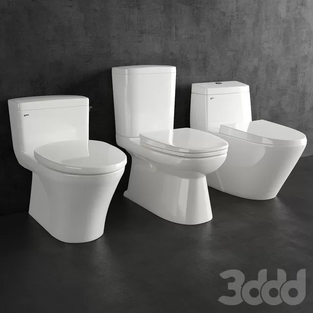 BATHROOM – TOILET & BIDET – 3D MODELS – FREE DOWNLOAD – 2565