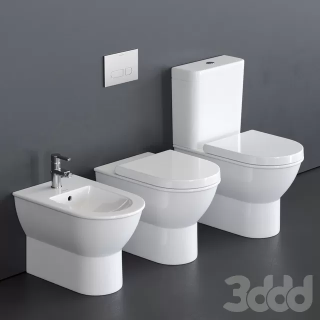 BATHROOM – TOILET & BIDET – 3D MODELS – FREE DOWNLOAD – 2578