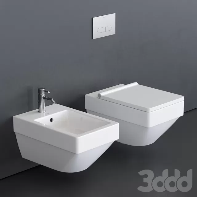 BATHROOM – TOILET & BIDET – 3D MODELS – FREE DOWNLOAD – 2579