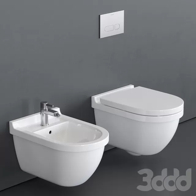 BATHROOM – TOILET & BIDET – 3D MODELS – FREE DOWNLOAD – 2582