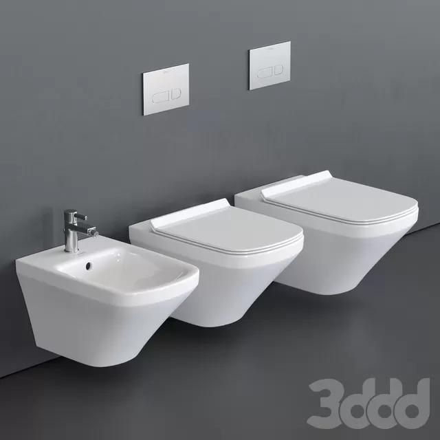 BATHROOM – TOILET & BIDET – 3D MODELS – FREE DOWNLOAD – 2583