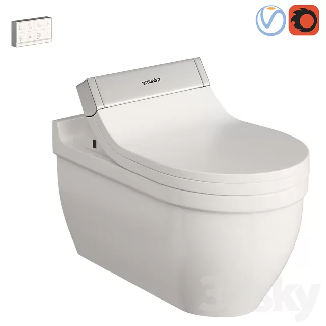 BATHROOM – TOILET & BIDET – 3D MODELS – FREE DOWNLOAD – 2590