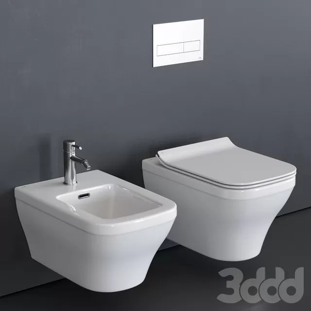 BATHROOM – TOILET & BIDET – 3D MODELS – FREE DOWNLOAD – 2604