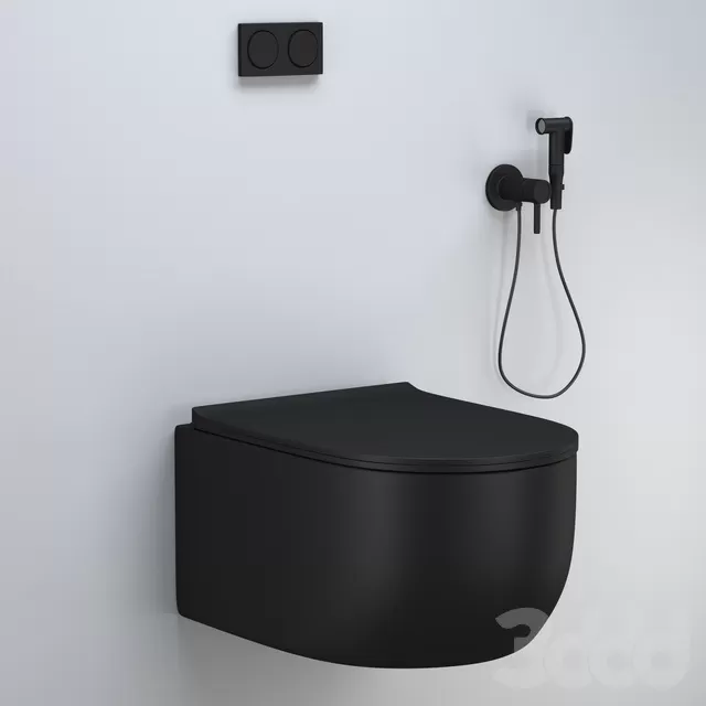 BATHROOM – TOILET & BIDET – 3D MODELS – FREE DOWNLOAD – 2624