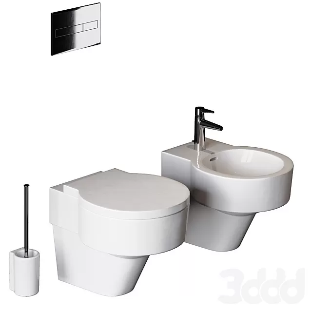 BATHROOM – TOILET & BIDET – 3D MODELS – FREE DOWNLOAD – 2630