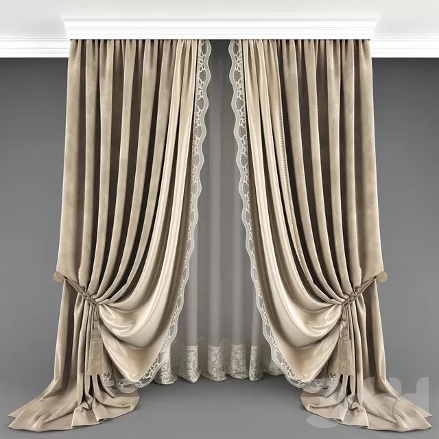 DECORATION – CURTAIN – 3D MODELS – FREE DOWNLOAD – 3364