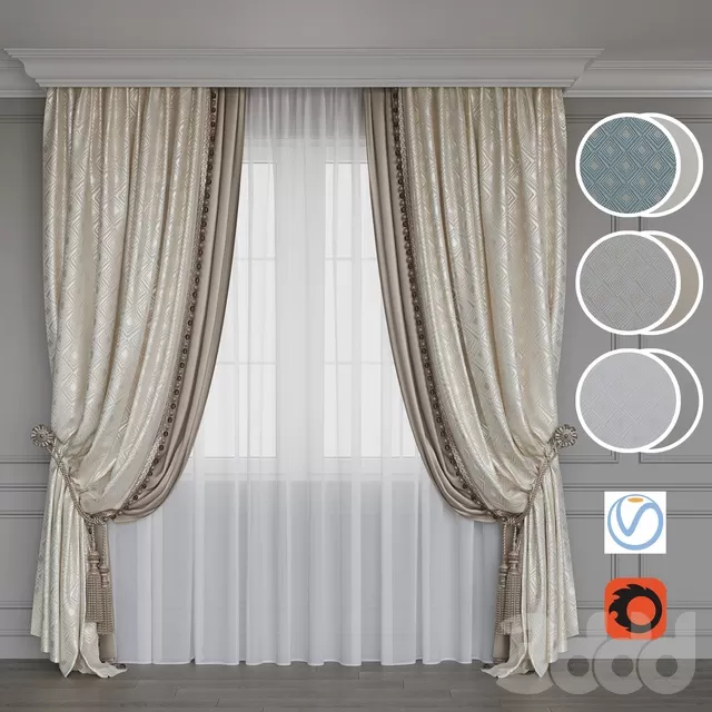 DECORATION – CURTAIN – 3D MODELS – FREE DOWNLOAD – 3377