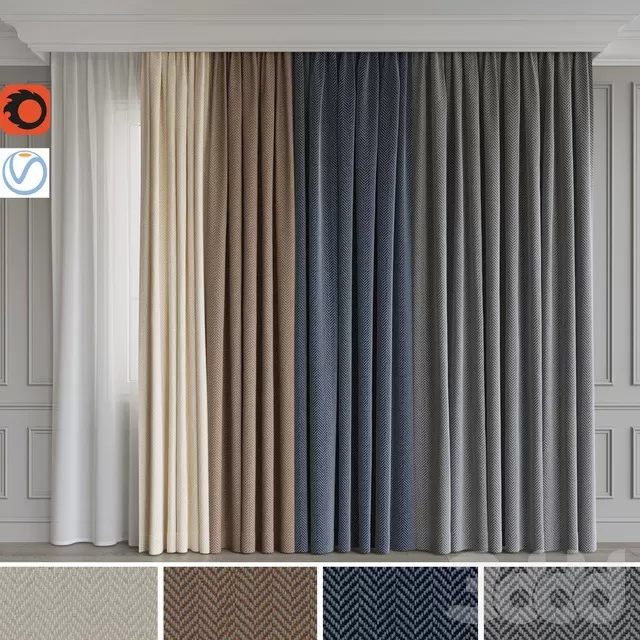 DECORATION – CURTAIN – 3D MODELS – FREE DOWNLOAD – 3380