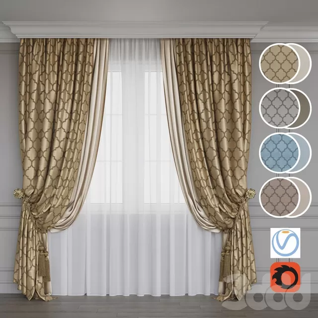DECORATION – CURTAIN – 3D MODELS – FREE DOWNLOAD – 3387