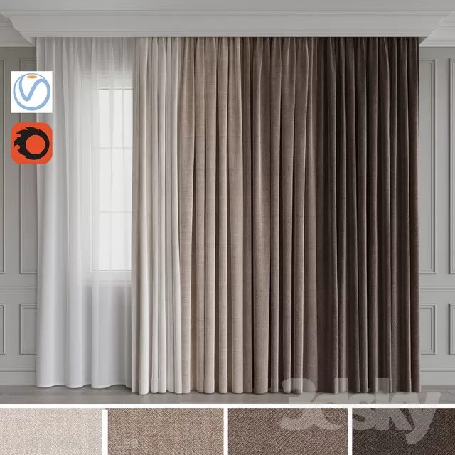DECORATION – CURTAIN – 3D MODELS – FREE DOWNLOAD – 3388