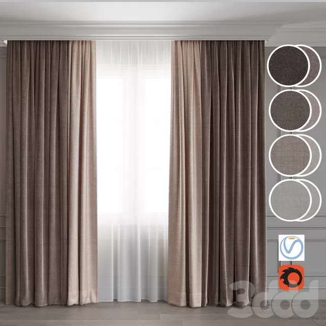 DECORATION – CURTAIN – 3D MODELS – FREE DOWNLOAD – 3389