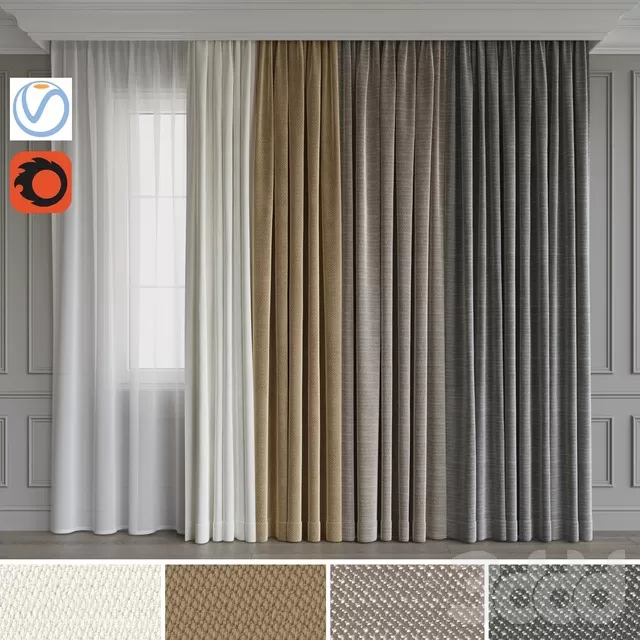 DECORATION – CURTAIN – 3D MODELS – FREE DOWNLOAD – 3391