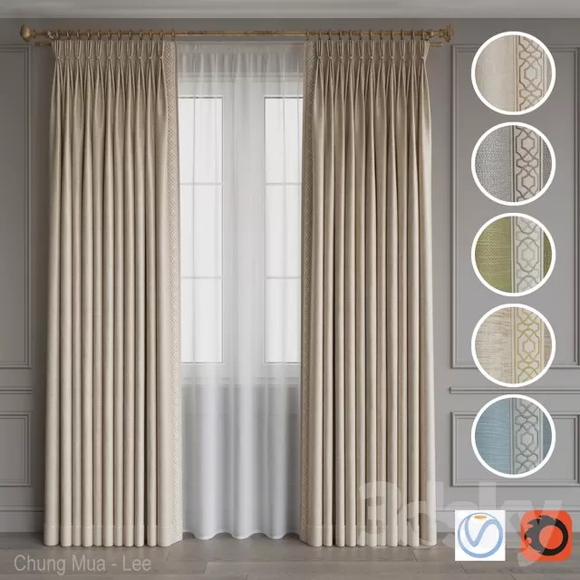 DECORATION – CURTAIN – 3D MODELS – FREE DOWNLOAD – 3396