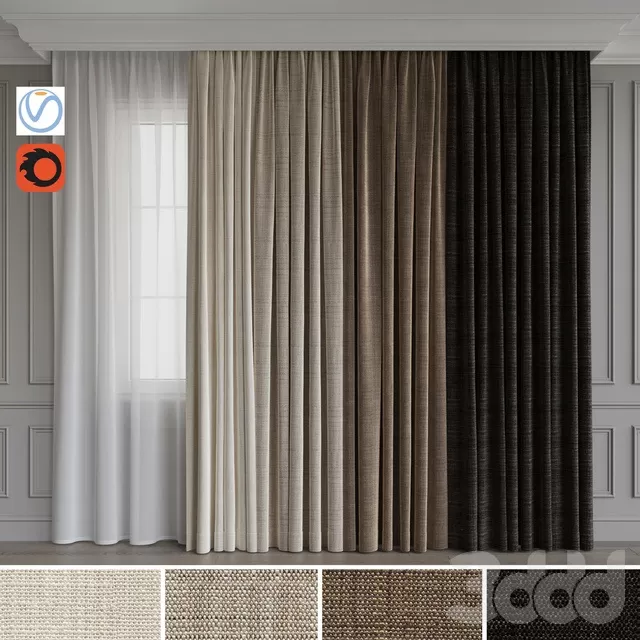 DECORATION – CURTAIN – 3D MODELS – FREE DOWNLOAD – 3448