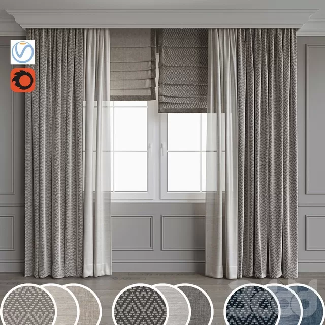 DECORATION – CURTAIN – 3D MODELS – FREE DOWNLOAD – 3452