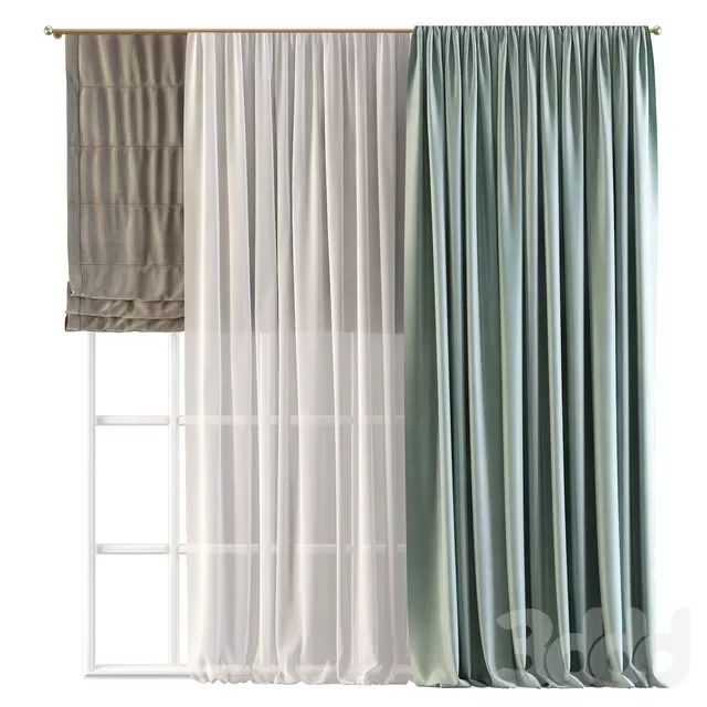 DECORATION – CURTAIN – 3D MODELS – FREE DOWNLOAD – 3454