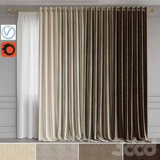 DECORATION – CURTAIN – 3D MODELS – FREE DOWNLOAD – 3476