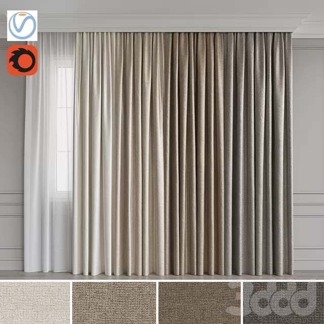 DECORATION – CURTAIN – 3D MODELS – FREE DOWNLOAD – 3495