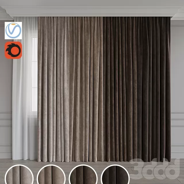 DECORATION – CURTAIN – 3D MODELS – FREE DOWNLOAD – 3535