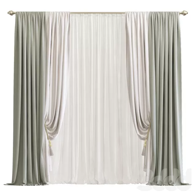 DECORATION – CURTAIN – 3D MODELS – FREE DOWNLOAD – 3536
