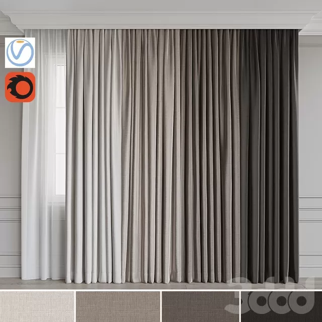 DECORATION – CURTAIN – 3D MODELS – FREE DOWNLOAD – 3542