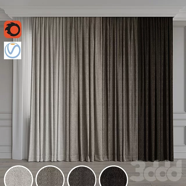 DECORATION – CURTAIN – 3D MODELS – FREE DOWNLOAD – 3586