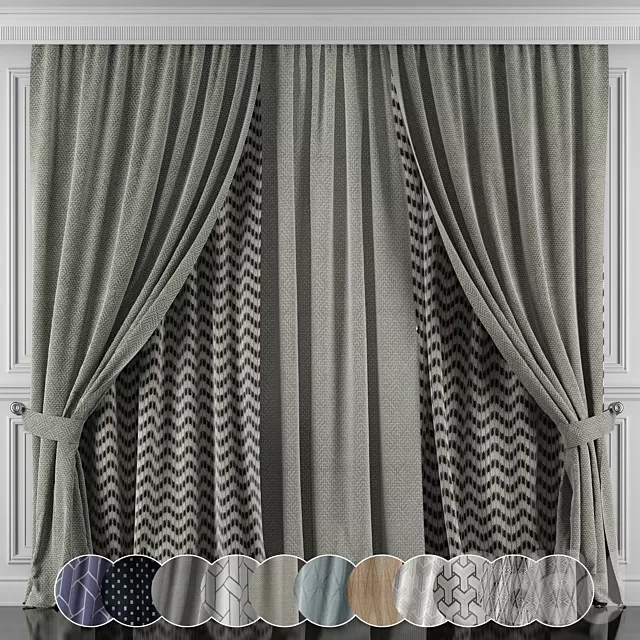 DECORATION – CURTAIN – 3D MODELS – FREE DOWNLOAD – 3625