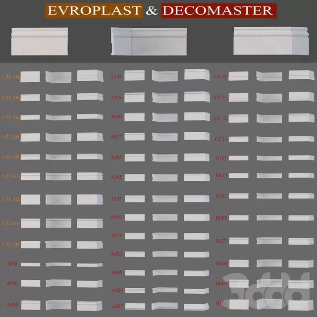 DECORATION – DECORATIVE PLASTER – 3D MODELS – FREE DOWNLOAD – 3650